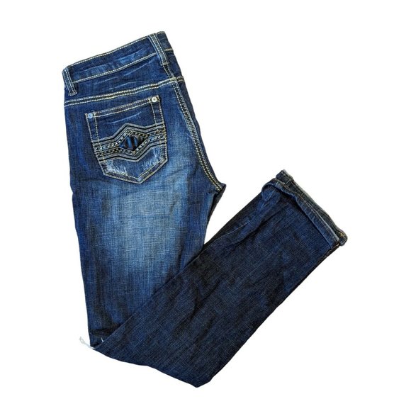 Antique River Women's Blue Adjustable Waist Straight Leg Denim Jeans Size 9/29 - Picture 3 of 4